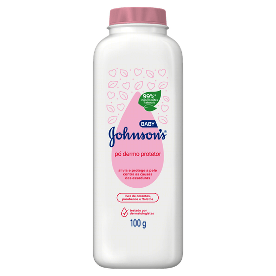 Talco Dermo Protetor Johnson's Baby Tripla Ação 100g - Imagem 1