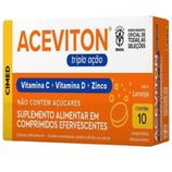 Aceviton Tripla Ação Laranja - Caixa com 10 Comprimidos Efervescentes