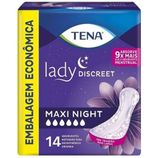 Absorvente Tena Lady Discreet Maxi Night pacote com 14 unidades