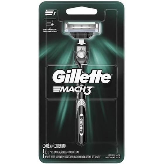 Aparelho para Barbear Gillette Mach3 - 1 unidade + carga - Imagem 1