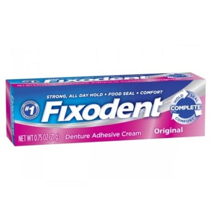 Creme Fixador de Dentaduras Fixodent Original 2 unidades com 21g - Imagem 1