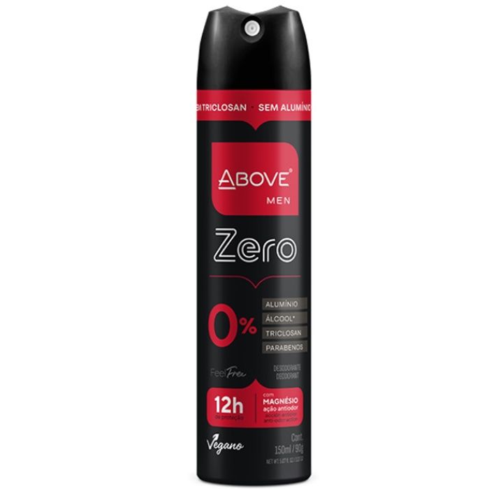 Desodorante Antitranspirante Above Men Zero aerossol com 150mL - Imagem 1