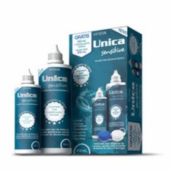Lubrificante Ocular Unica Sensitive 350mL + Grátis 120mL + Estojo para Lentes - Imagem 1