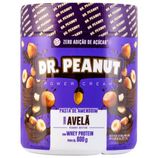 Pasta de Amendoim com Whey Protein Dr. Peanut Powet Cream Avelã Zero Adição de Açúcar 600g