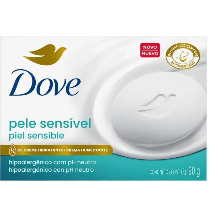 Sabonete Dove Pele Sensível barra com 90g - Imagem 1