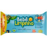 Toalha Umedecida Bebê Limpinho pacote com 140 unidades