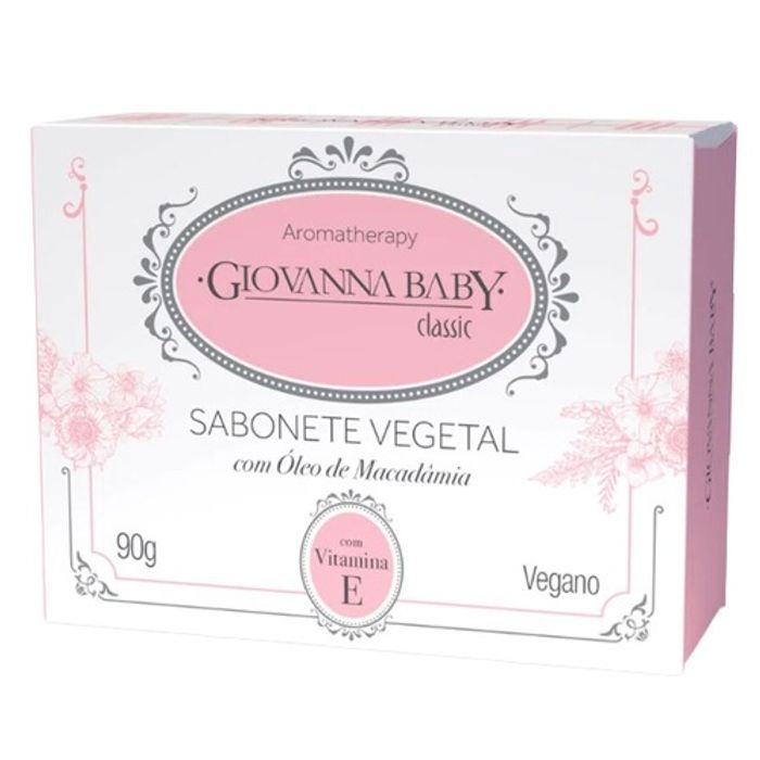 Sabonete Vegetal Giovanna Baby classic, barra com 90g - Imagem 1