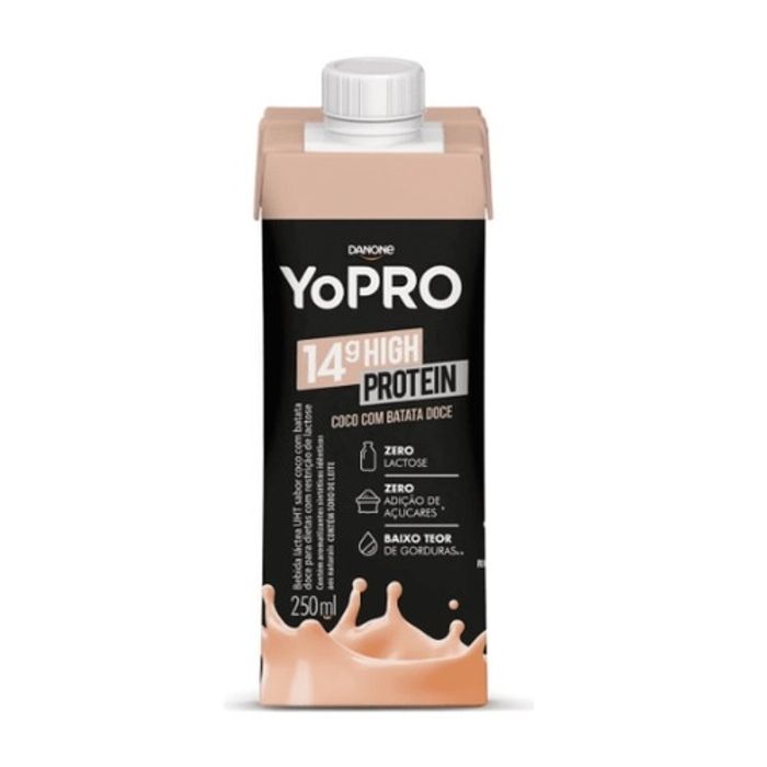 Bebida Láctea YoPRO High Protein batata-doce, 250mL - Imagem 1