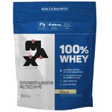 100% Whey Max Titanium baunilha, refil com 900g
