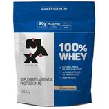 100% Whey Max Titanium cookies e cream, refil com 900g