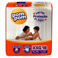 Fralda Descartável Pom Pom Derma Protek Jumbo XXG 18 Unidades