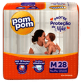 Fralda Descartável Pom Pom Derma Protek M 28 Unidades