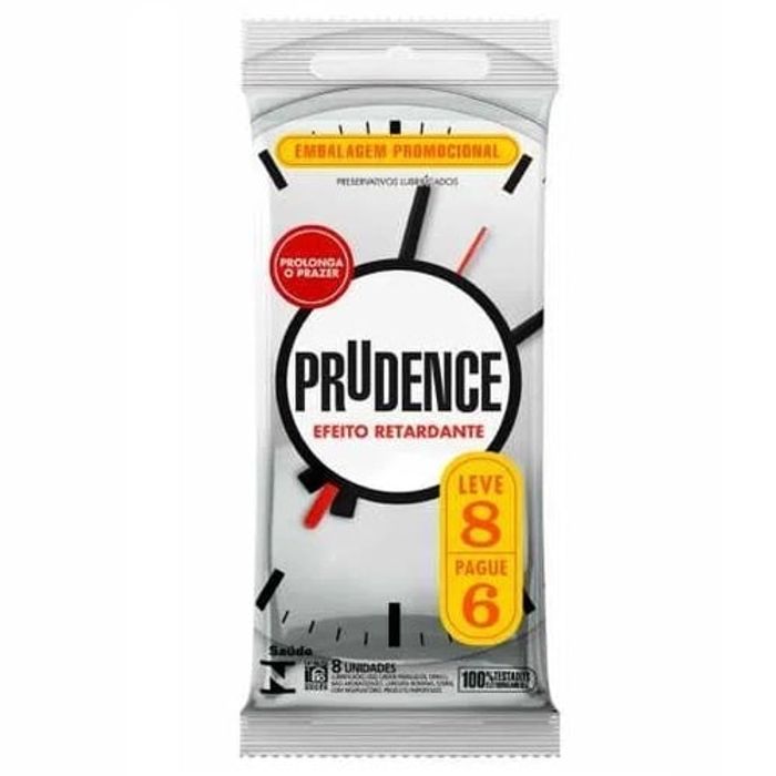 Preservativo Prudence Sensações Efeito Retardante pacote com 8 unidades - Imagem 1