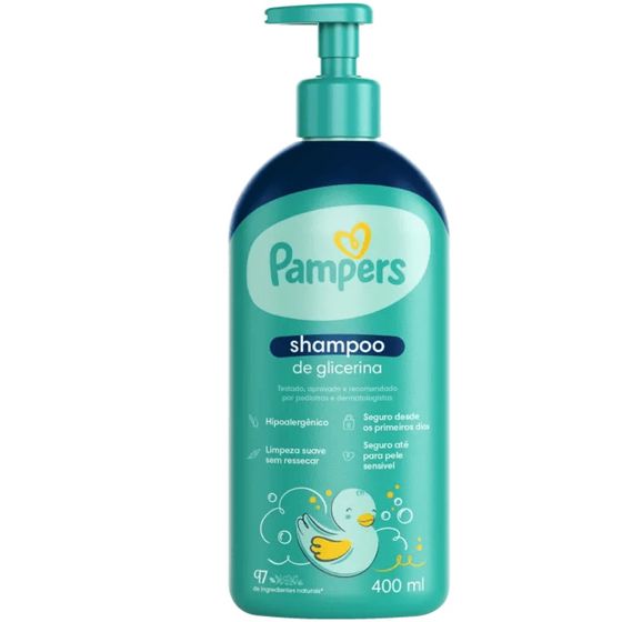 Shampoo de Glicerina Pampers frasco com 400mL - Imagem 1