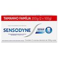 Creme Dental Sensodyne Repair & Protect com flúor, 2 unidades com 100g cada