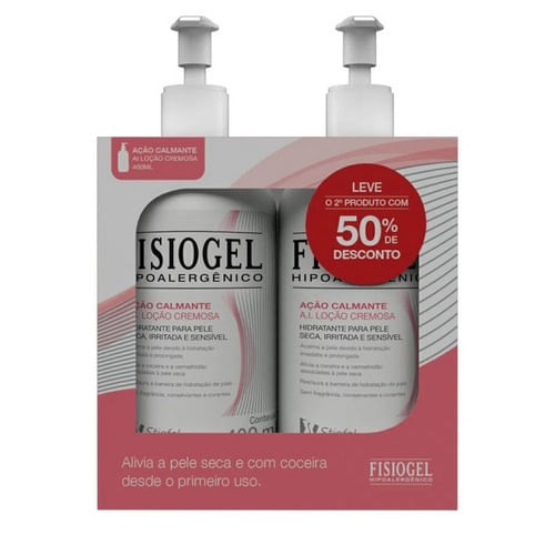 Hidratante Corporal Fisiogel A.I Loção 1 Unidade de 400mL + 50% de desconto na 2° Unidade - Imagem 1