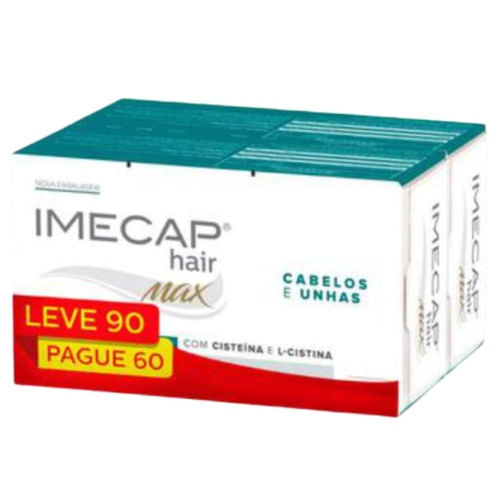 Imecap Hair Max Cabelos e Unhas Kit Caixa com 90 Cápsulas - Imagem 1