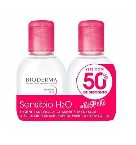 Solução Micelar Bioderma Sensibio H2O - 2 unidades com 100mL cada + 50% de desconto na 2° unidade - Imagem 1