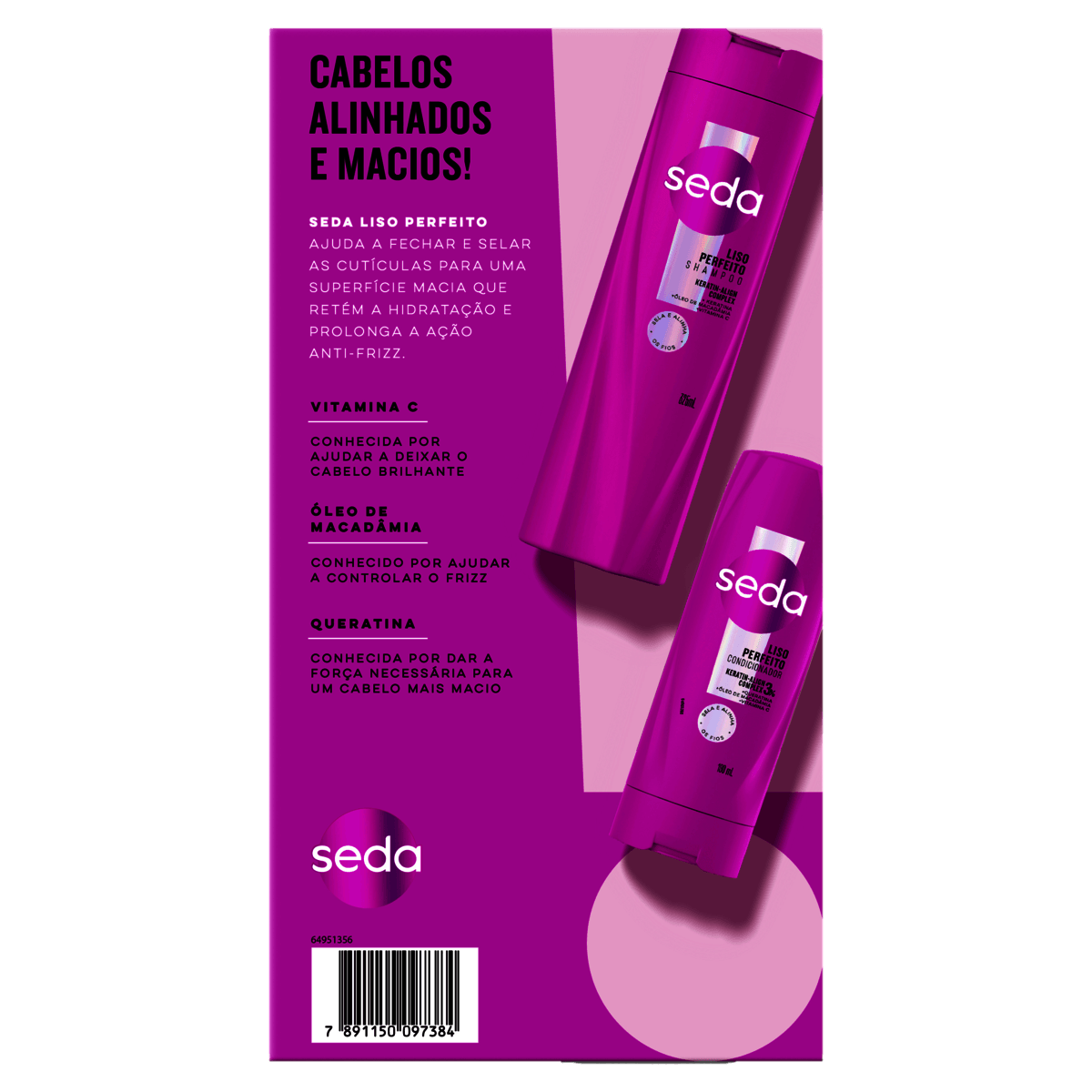 Seda Liso Perfeito Kit Shampoo 300mL + Condicionador 190mL - Preview 2