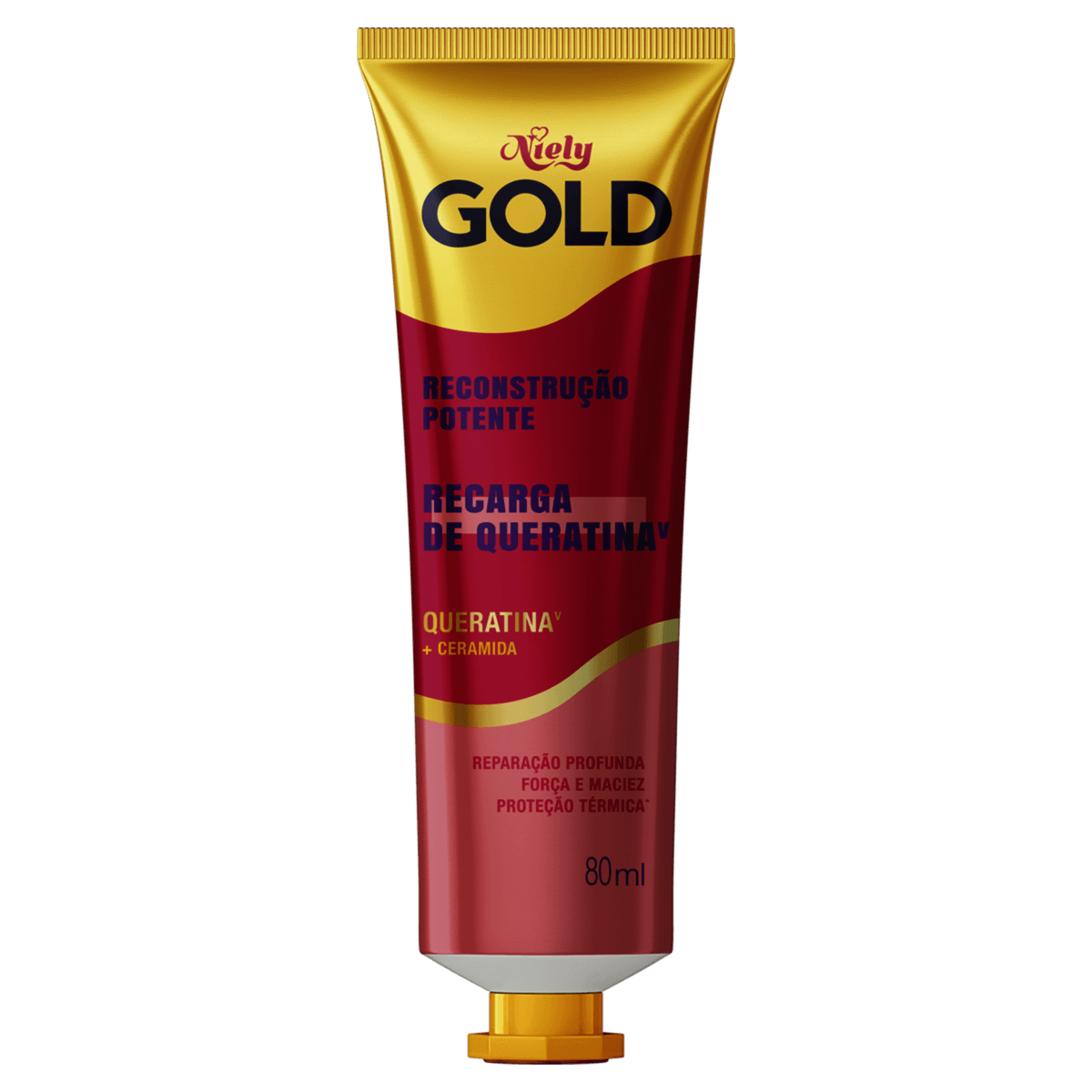 Creme Recarga de Queratina Niely Gold Reconstrução Potente 80mL - Imagem 1
