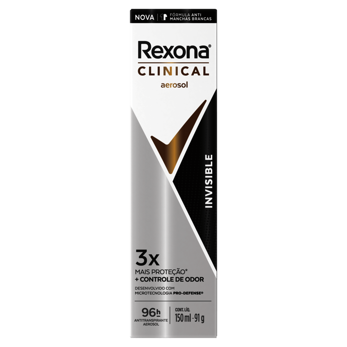 Antitranspirante Aerossol Spray Rexona Clinical Invisible 150mL - Preview 2