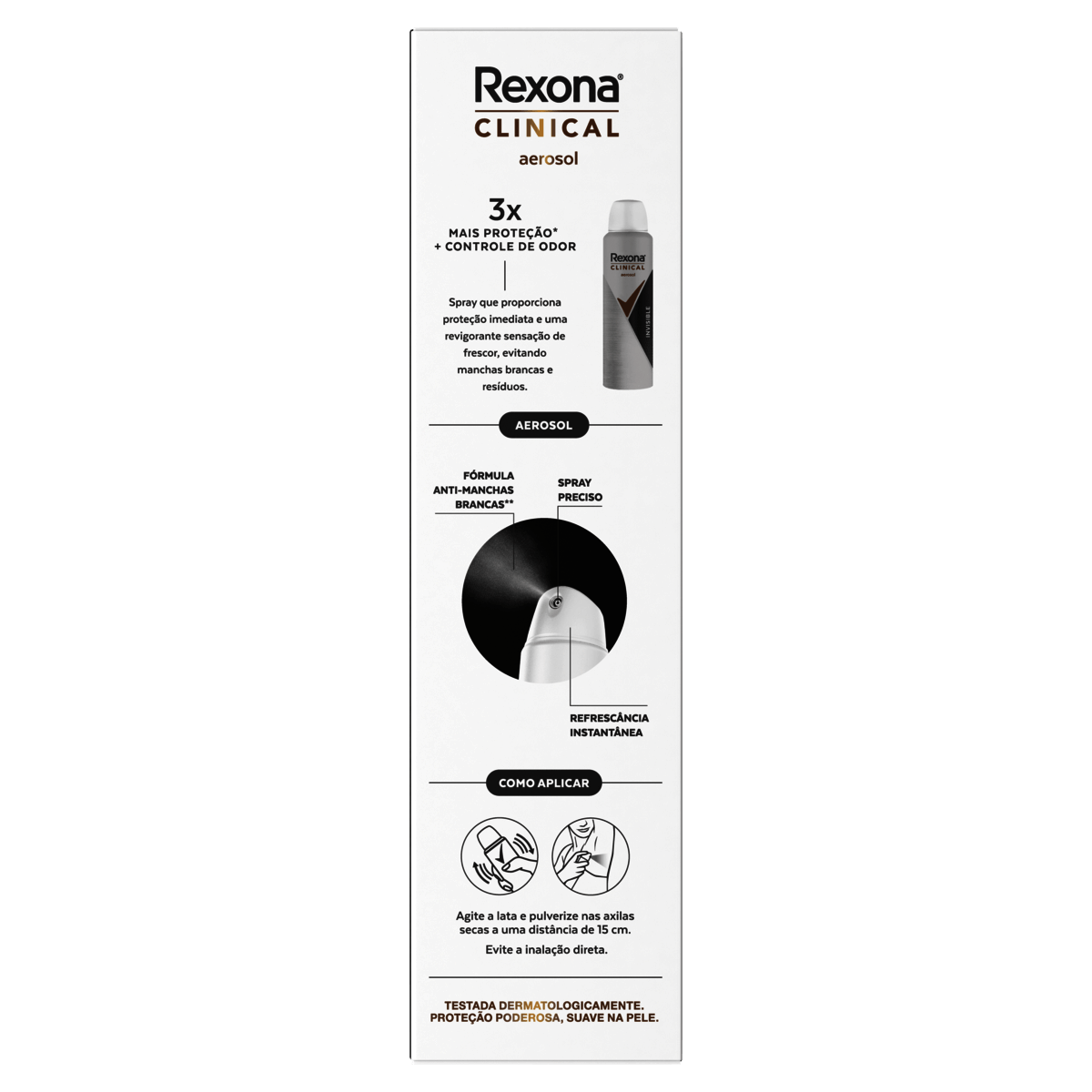 Antitranspirante Aerossol Spray Rexona Clinical Invisible 150mL - Preview 3