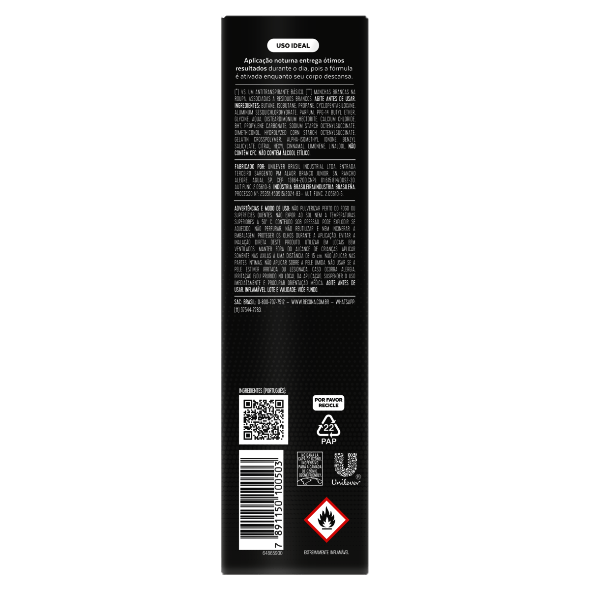 Antitranspirante Aerossol Spray Rexona Clinical Invisible 150mL - Preview 6