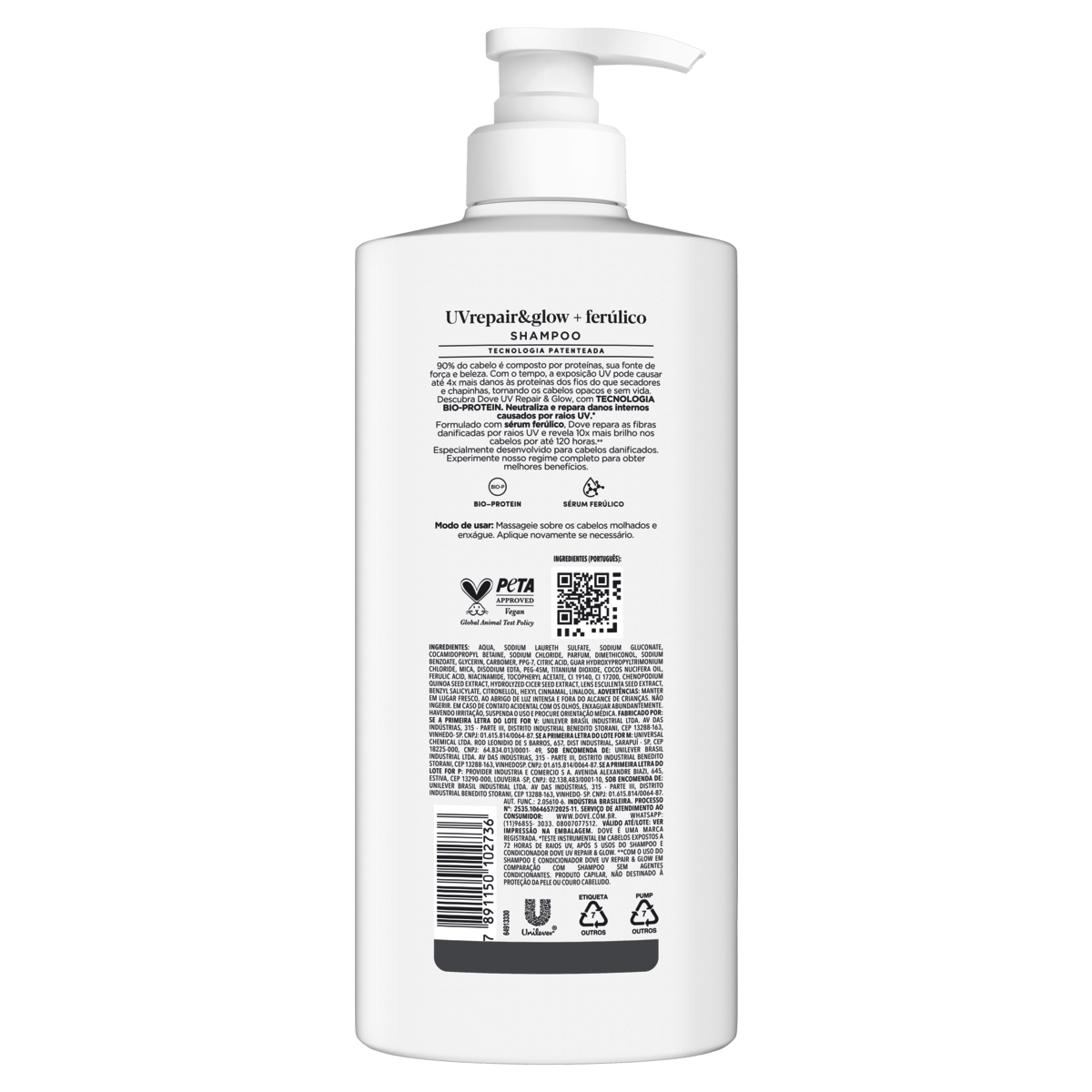 Shampoo Dove UV Repair & Glow + Ferúlico 600mL - Preview 2