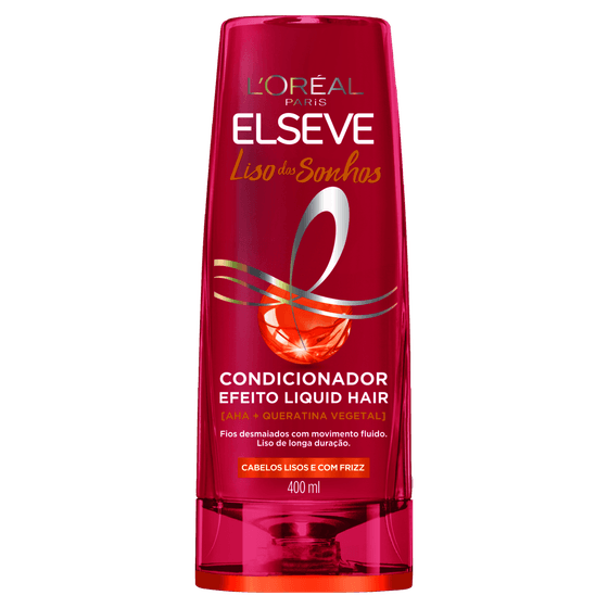 Condicionador Elseve Liso dos Sonhos Liquid Hair 400mL - Imagem 1