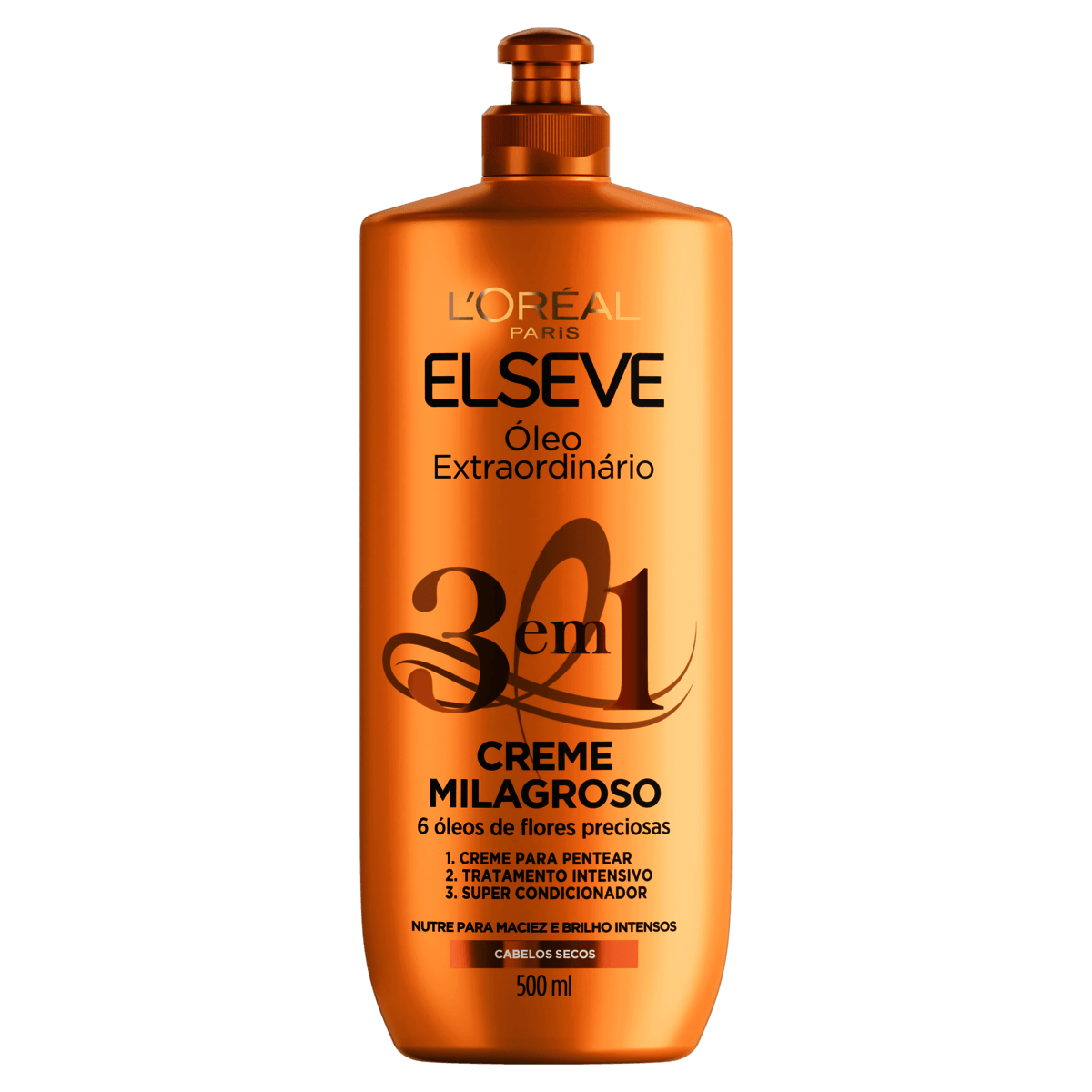 Creme de Pentear Elseve Óleo Extraordinário 3 em 1 500mL - Imagem 1