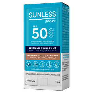 Protetor Solar FPS50 Bastão Sunless Sport 15g