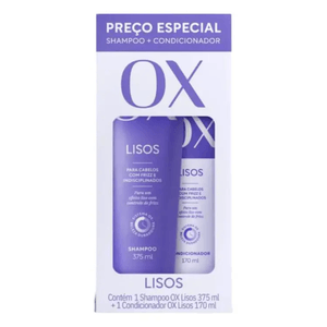 Kit OX Liso Duradouro Shampoo 375mL + Condicionador 170mL