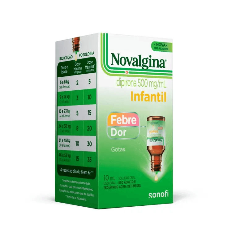 Novalgina 500mg/mL Solução Oral (gotas) Frasco com 10mL - Imagem 1