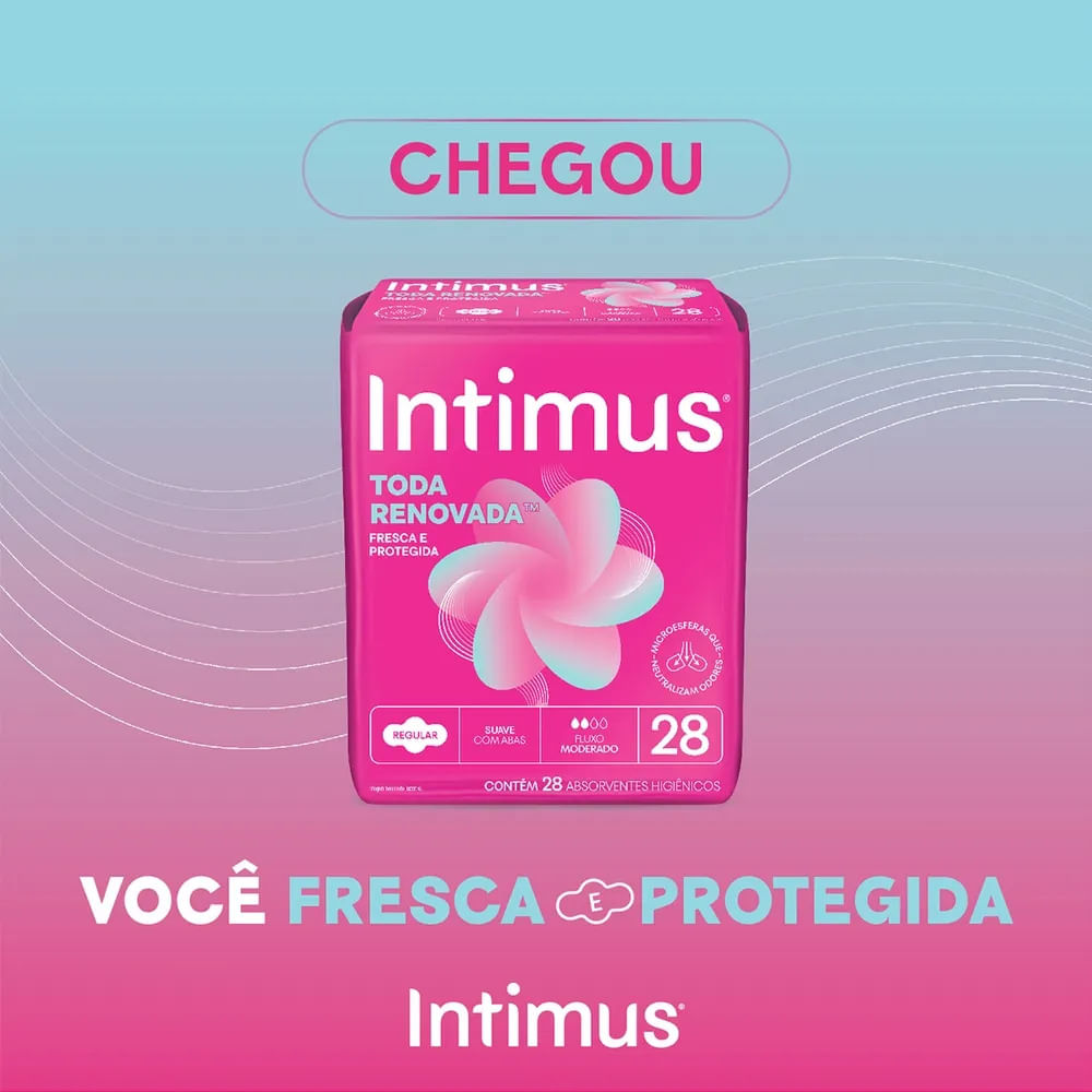 Absorvente Intimus Tecnologia Antibacteriana com Abas 28 unidades - Preview 2