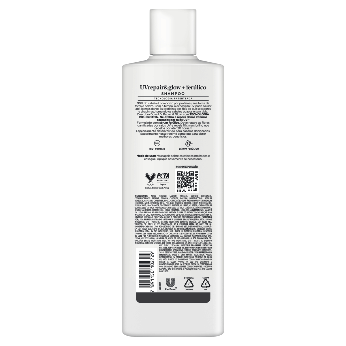 Shampoo Dove UV Repair & Glow + Ferúlico 370mL - Preview 2