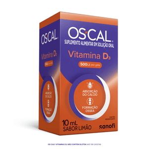 Oscal D 500UI/mL Solução Oral Sabor Limão - Frasco com 10mL