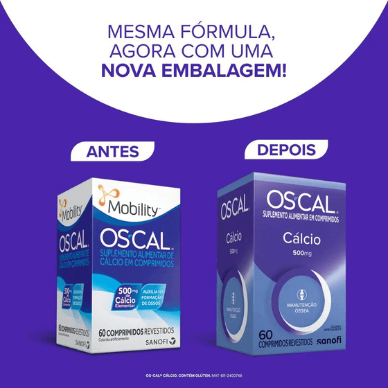 Oscal 500mg 60 Comprimidos Revestidos - Imagem 2