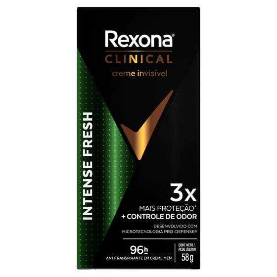 Desodorante Antitranspirante Creme Rexona Clinical Intense Fresh 58g - Imagem 3
