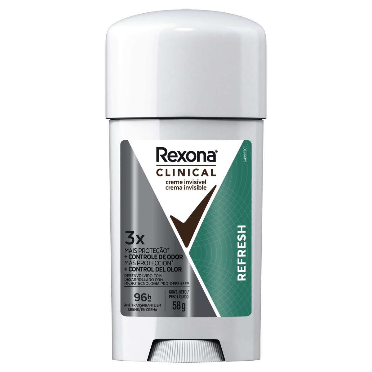 Desodorante Antitranspirante Creme Rexona Clinical Refresh 58g - Preview 1