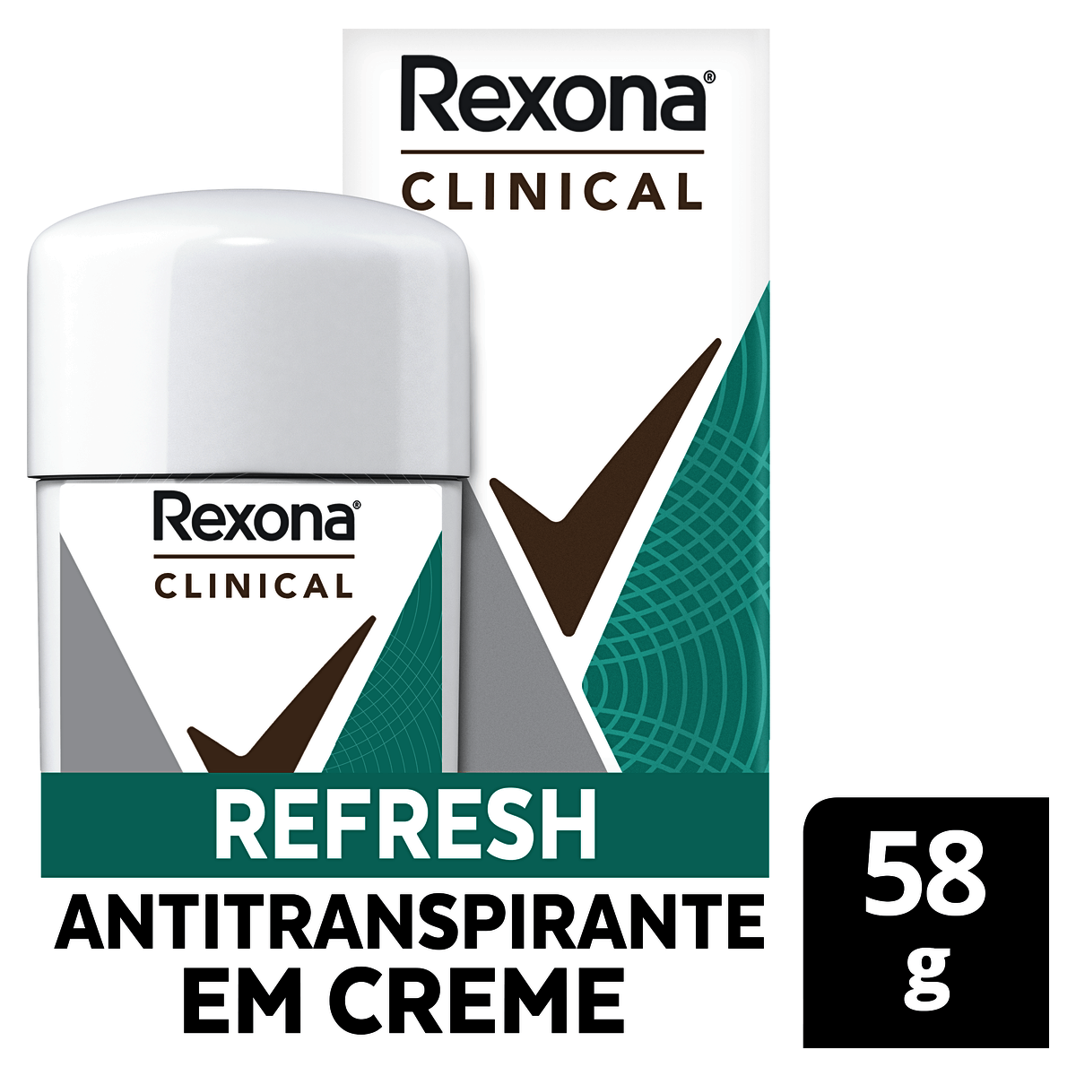 Desodorante Antitranspirante Creme Rexona Clinical Refresh 58g - Preview 2