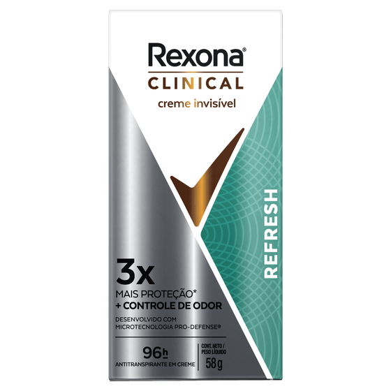 Desodorante Antitranspirante Creme Rexona Clinical Refresh 58g - Imagem 3