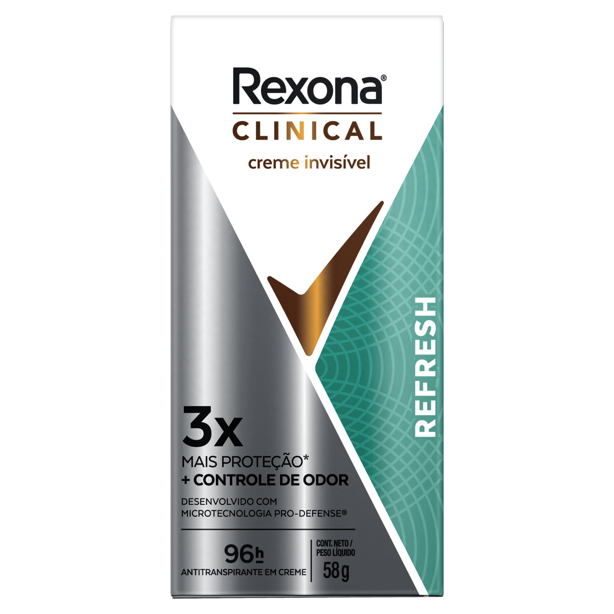 Desodorante Antitranspirante Creme Rexona Clinical Refresh 58g - Preview 3