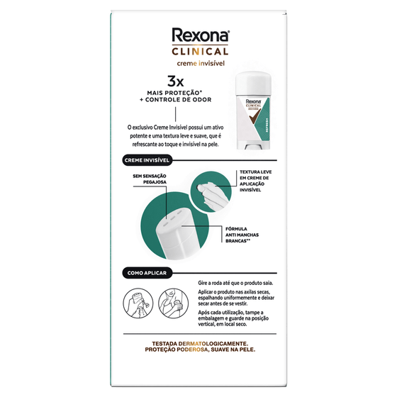 Desodorante Antitranspirante Creme Rexona Clinical Refresh 58g - Imagem 4