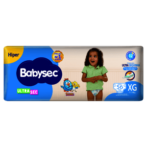 Fralda Descartavel Babysec Ultra Sec Galinha Pintadinha XG 56 Unidades