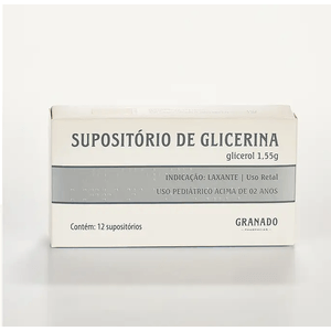 Supositório de Glicerina 1.55g Supósitorio Infantil - Caixa com 12 Supositórios