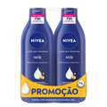 Loção Hidratante Corporal Nivea Milk Pele Seca a Extrasseca 2 Unidades 400mL Cada